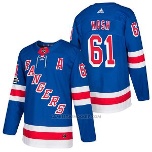 Camiseta Hockey Hombre Autentico New York Rangers 61 Rick Nash Home 2018 Azul