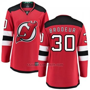 Camiseta Hockey Nino New Jersey Devils 30 Martin Brodeur Rojo Home Autentico Stitched