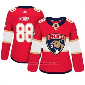 Camiseta Mujer Florida Panthers 88 Jamie Mcginn Adizero Jugador Home Rojo