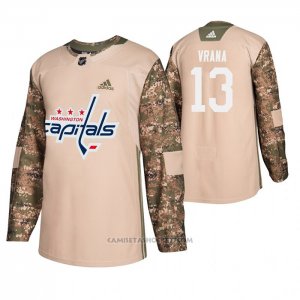 Camiseta Hockey Washington Capitals Jakub Vrana Veterans Day Camuflaje