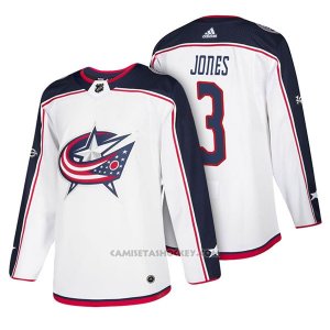 Camiseta Hockey Hombre Columbus Blue Jackets 3 Seth Jones 2018 Blanco