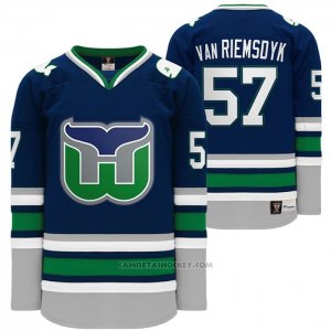 Camiseta Hockey Hartford Whalers Night Trevor Van Riemsdyk Heritage Throwback Azul