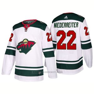 Camiseta Hockey Hombre Minnesota Wild 22 Nino Niederreiter Away 2017-2018 Blanco