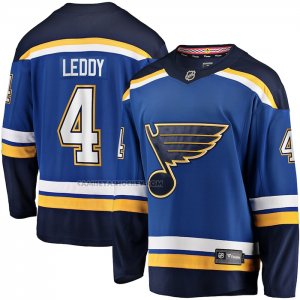 Camiseta Hockey St. Louis Blues Nick Leddy Primera Breakaway Azul