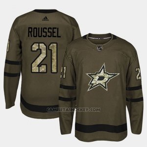 Camiseta Dallas Stars Antoine Roussel Camo Salute To Service