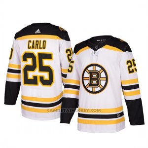 Camiseta Boston Bruins Brandon Carlo Autentico Away Blanco