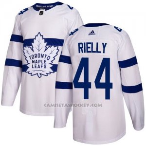 Camiseta Hockey Nino Toronto Maple Leafs 44 Morgan Rielly Blanco Autentico 2018 Stadium Series Stitched