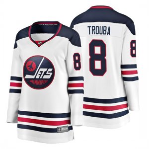 Camiseta Mujer Winnipeg Jets Jacob Trouba Heritage Fanatics Breakaway Blanco