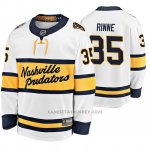 Camiseta Hockey Nashville Predators Pekka Rinne Breakaway Jugador 2020 Winter Classic Blanco