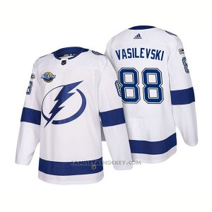 Camiseta Hockey Hombre Tampa Bay Lightning 88 Andrei Vasilevskiy 2018 Blanco