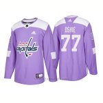 Camiseta Hockey Hombre Autentico Washington Capitals 77 T.j. Oshie Hockey Fights Cancer 2018 Violeta