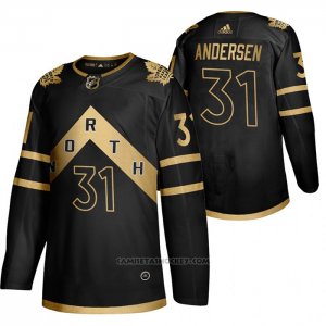 Camiseta Hockey Toronto Maple Leafs Frederik Andersen 2020 Ciudad Edition Negro