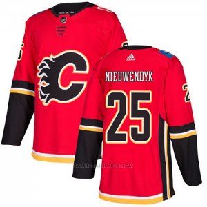 Camiseta Hockey Calgary Flames 25 Nieuwendyk Primera Autentico Rojo
