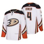 Camiseta Hockey Hombre Anaheim Ducks Cam Fowler 4 2018 New Season Team Road Blanco
