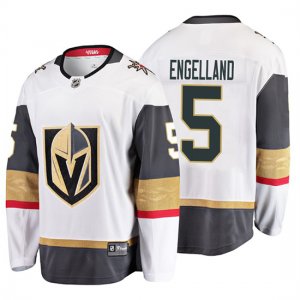 Camiseta Vegas Golden Knights Deryk Engelland 2019 Away Fanatics Breakaway Blanco