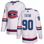 Camiseta Hockey Montreal Canadiens 90 Tomas Tatar Autentico 2017 100 Classic Blanco