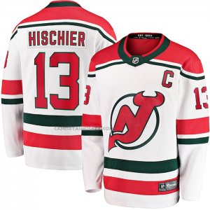 Camiseta Hockey New Jersey Devils Nico Hischier Premier Breakaway 2022-23 Blanco