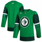 Camiseta Hockey Winnipeg Jets 2023 St. Patrick's Day Autentico Verde