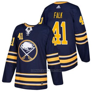 Camiseta Hockey Hombre Autentico Buffalo Sabres 41 Justin Falk Home 2018 Azul
