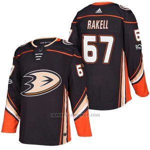 Camiseta Hockey Hombre Autentico Anaheim Ducks Rickard Rakell Home 67 2018 Negro