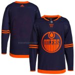 Camiseta Hockey Edmonton Oilers Alternate Autentico Pro Blank Azul