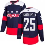 Camiseta Hockey Washington Capitals 25 Devante Smith-Pelly Autentico 2018 Stadium Series Azul