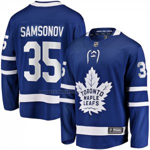 Camiseta Hockey Toronto Maple Leafs Ilya Samsonov Primera Breakaway Azul