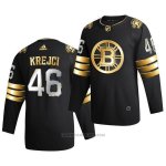 Camiseta Hockey Boston Bruins David Krejci Golden Edition Limited Autentico 2020-21 Negro