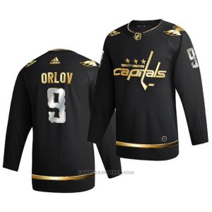 Camiseta Hockey Washington Capitals Dmitry Orlov Golden Edition Limited Autentico 2020-21 Negro
