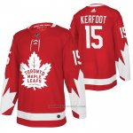Camiseta Hockey Toronto Maple Leafs Alexander Kerfoot Alterno Rojo