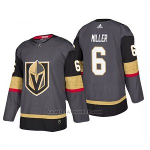 Camiseta Golden Knights Colin Miller Home Autentico Jugador Gris