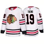 Camiseta Hockey Hombre Male Blackhawks 19 Jonathan Toews Away 2018 Blanco