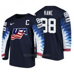 Camiseta USA Team Patrick Kane 2018 Iihf Men World Championship Jugador Negro