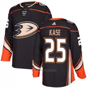 Camiseta Hockey Anaheim Ducks 25 Ondrej Kase Autentico Negro