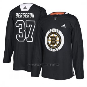 Camiseta Boston Bruins Patrice Bergeron New Season Practice Negro