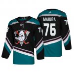 Camiseta Anaheim Ducks Josh Mahura Alternato 25th Aniversario Adidas Autentico Negro Third