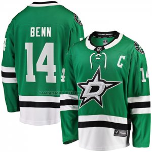Camiseta Hockey Dallas Stars Jamie Benn Captain Patch Primera Breakaway Verde
