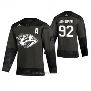 Camiseta Hockey Nashville Predators Ryan Johansen 2019 Veterans Day Camuflaje