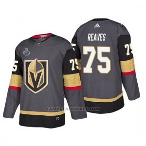 Camiseta Golden Knights Ryan Reaves Bound Patch 2018 Stanley Cup Final Gris