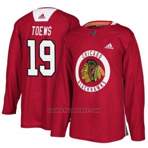 Camiseta Chicago Blackhawks Jonathan Toews New Season Practice Rojo