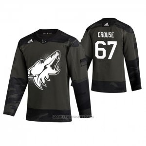 Camiseta Hockey Arizona Coyotes Lawson Crouse 2019 Veterans Day Camuflaje