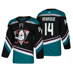 Camiseta Anaheim Ducks Adam Henrique Alternato 25th Aniversario Adidas Autentico Negro