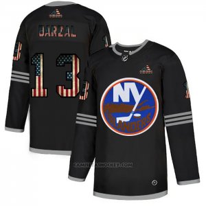 Camiseta Hockey New York Islanders Mathew Barzal 2020 USA Flag Negro