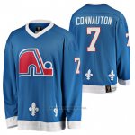 Camiseta Hockey Quebec Nordiques Kevin Connauton Heritage Vintage Replica Azul