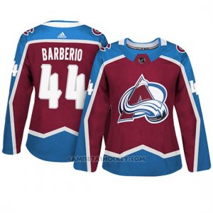 Camiseta Mujer Colorado Avalanche 44 Mark Barberio Maroon Adizero Jugador Home