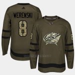 Camiseta Columbus Blue Jackets Zach Werenski Camo Salute To Service