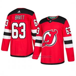 Camiseta New Jersey Devils Jesper Bratt Autentico Home Rojo