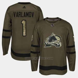 Camiseta Colorado Avalanche Semyon Varlamov Camo Salute To Service