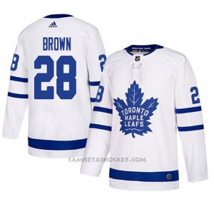 Camiseta Toronto Maple Leafs Connor Brown Autentico Away Blanco