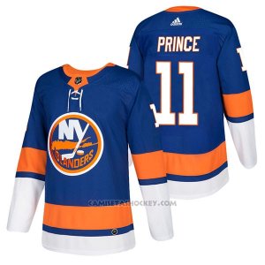 Camiseta Hockey Hombre Autentico New York Islanders 11 Shane Prince Home 2018 Azul